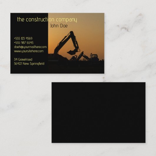 Visitenkarte Hochwertig Bauen für die Zukunft  Visitekaartje (Voorkant / Achterkant)