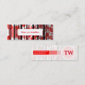 Visitenkarte Mini rot schwarz Mini Visitekaartje (Voorkant / Achterkant)