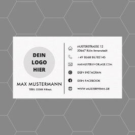 Visitenkarte Vorlage - Selbst Gestalten Visitekaartje