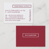 Visitenkarten Dezent Visitekaartje (Voorkant / Achterkant)