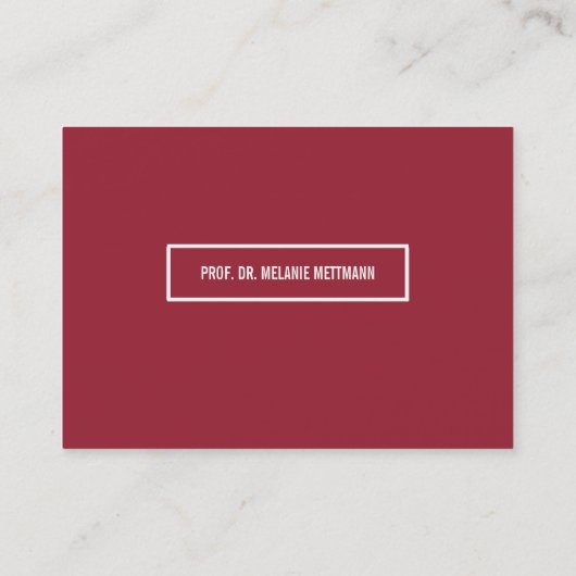 Visitenkarten Dezent Visitekaartje (Achterkant)