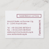 Visitenkarten Dezent Visitekaartje (Voorkant)