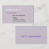 Visitenkarten Frischer Luxus Visitekaartje (Voorkant / Achterkant)