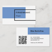 Visitenkarten Vorlage mit Logo oder QR-Code Visite Visitekaartje (Voorkant / Achterkant)