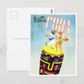 Visiter Cuba carte postale voyage vintage (Devant / Derrière)