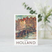 Visiter Holland voyage vintage Carte postale (Debout devant)