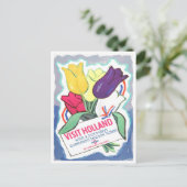 Visiter Holland voyage vintage Carte postale (Debout devant)
