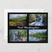 Visiter la carte postale de Washington (Devant / Derrière)