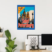 Visiter le Poster vintage de Saint-Pétersbourg (Bureau à domicile)