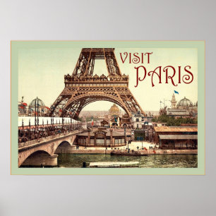 Visiter Paris ~ Poster Vintage voyage