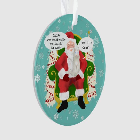 Visites de chats blancs amusants Père Noël Photo p (devant)