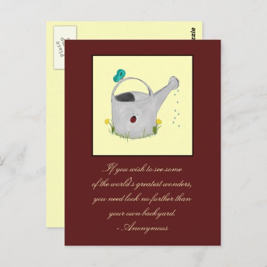 Visiteurs de la carte postale Garden (Devant / Derrière)