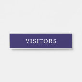 VISITEURS | Plaque de porte moderne professionnell (Devant)