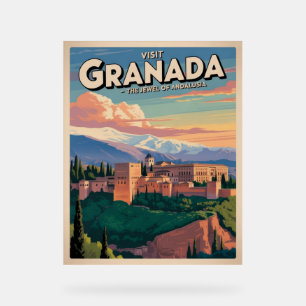 Visitez Granada Vintage voyage Art