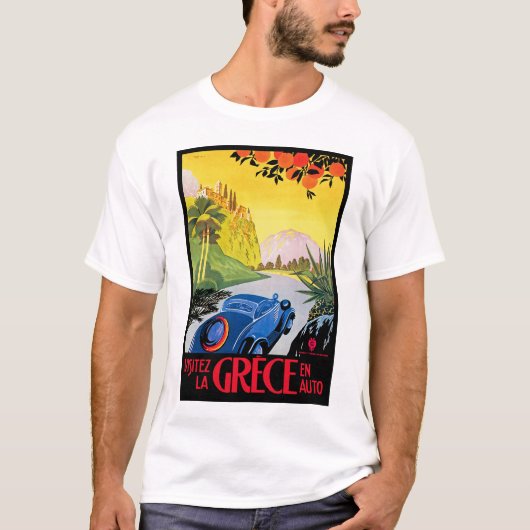Visitez La Grece en Auto T-shirt (Voorkant)