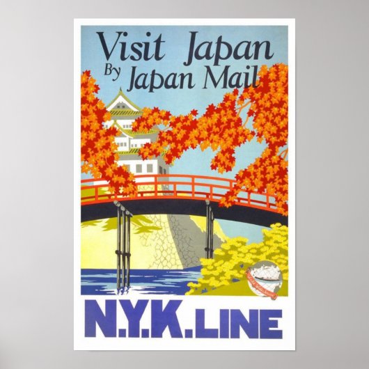 Visitez Le Japon Par Courrier N.Y.K. Lines Poster (Devant)