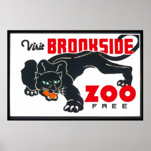 Visitez le Poster vintage du zoo de Brookfield