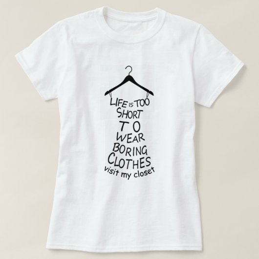 Visitez le T-shirt blanc My Closet Womens (Design devant)