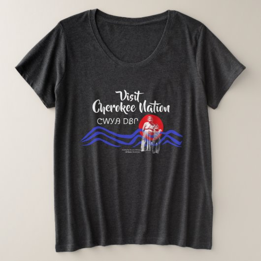 Visitez le T-shirt féminin surdimensionné de la na (Design devant)