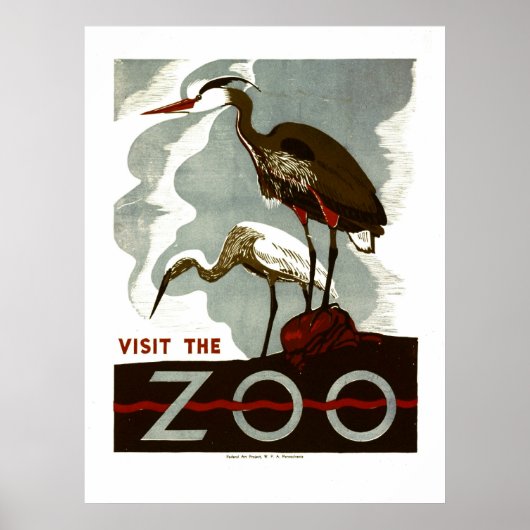 Visitez le zoo - Poster de WPA - (Devant)