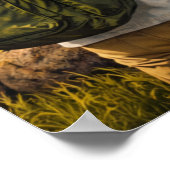 Visitez l'île de Pâques - Affiche de voyage vintag (Coin)