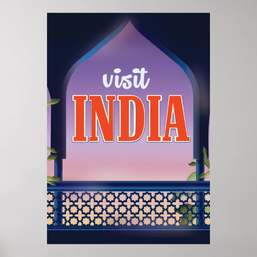 Visitez l'Inde Impression de voyage vintage. (Devant)