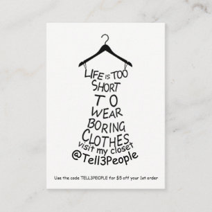 Visitez ma carte de visite de dressing vêtements s