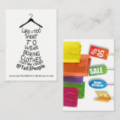 Visitez ma carte de visite de dressing vêtements s (Devant / Derrière)