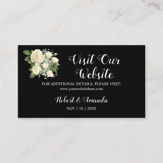 Visitez notre Mariage de site web - Carte d'insert (Devant)