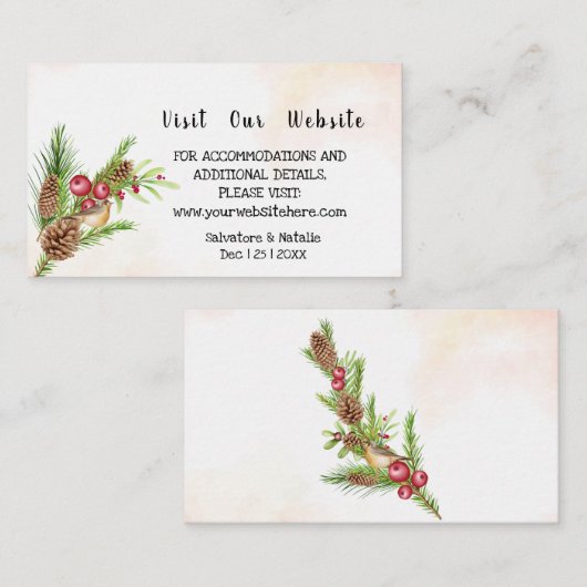 Visitez notre site internet Carte d'insertion de M (Devant / Derrière)