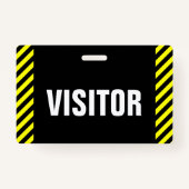"VISITOR" + Badge de bandes noires et jaunes (Dos)