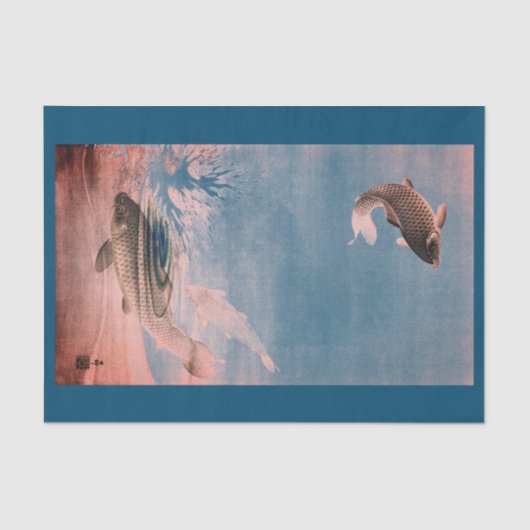 VISJUMPING IN WATERweefsel Tissuepapier (Voorkant)