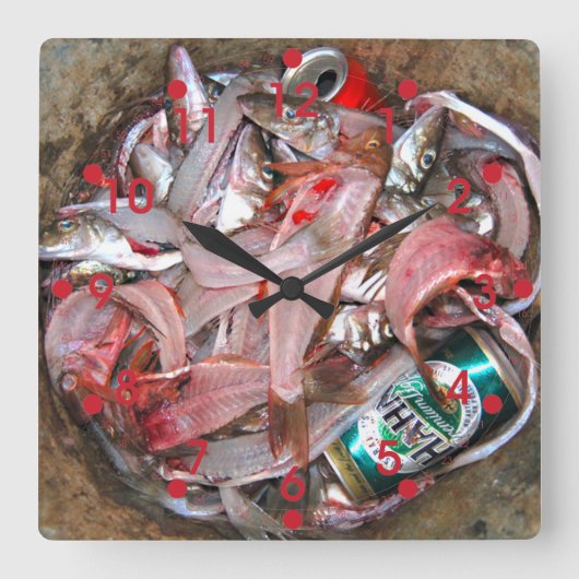 Viskast Vierkante Klok (Voorkant)