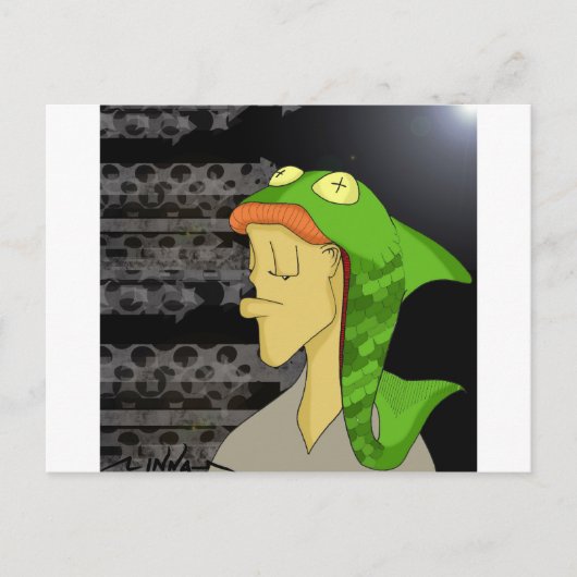 viskop briefkaart (Voorkant)