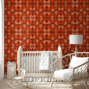 Viskop laat nieuwe bloemharten - Terracotta Behang