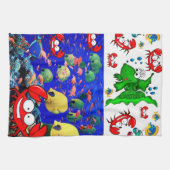 Viskrab Ocean Kitchen Handhanddoek Theedoek (Horizontaal)