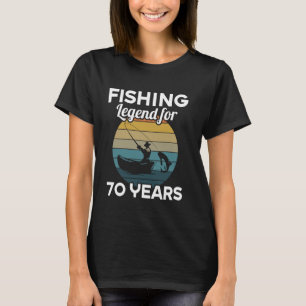 Vislegende voor 70 jaar 70ste verjaardag vissen t-shirt