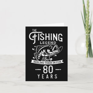 Vislegendes 80 jaar verjaardagscadeau voor vis kaart