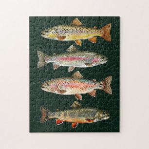 Visliefhebber - Forel Vissen Ontwerp Legpuzzel
