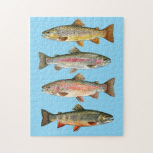 Visliefhebber – Forel Vissen Ontwerp Legpuzzel