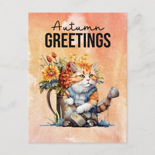 Visliefhebbers voor herfstgroet briefkaart (Voorkant)