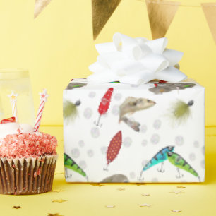Vislokmiddelen met bellen cadeaupapier