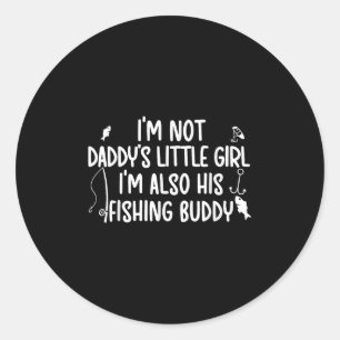 Vismaatje van pappies kleine meid Dochter Vissen Ronde Sticker