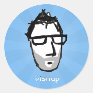 Visnu sticker (blauw)