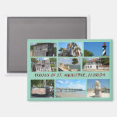 Visons de St Augustine, Floride Magnet (Recto/Verso)