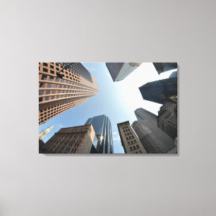 Visooglens van gebouwen, Boston, VS Canvas Afdruk