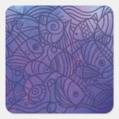 Vispaars Vierkante Sticker (Voorkant)