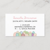 Vispatchwork-kanteling Visitekaartje (Achterkant)