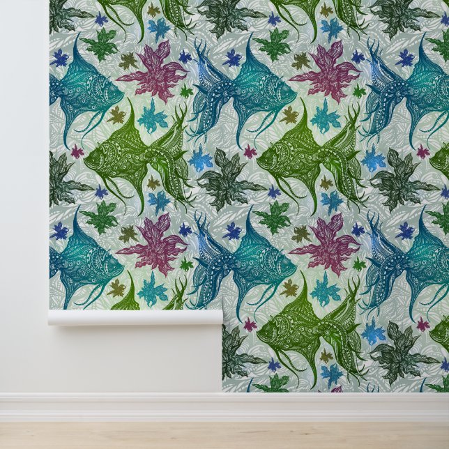  vispatroon behang (Applicatie)