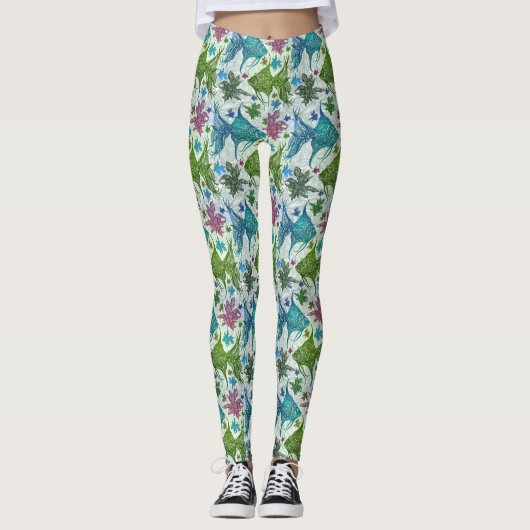 vispatroon leggings (Voorkant)